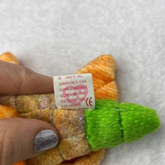 TY Beanie Babies - Glow the Firefly 4283 - Lightning Bug Insect Orange Green - Picture 5 of 6